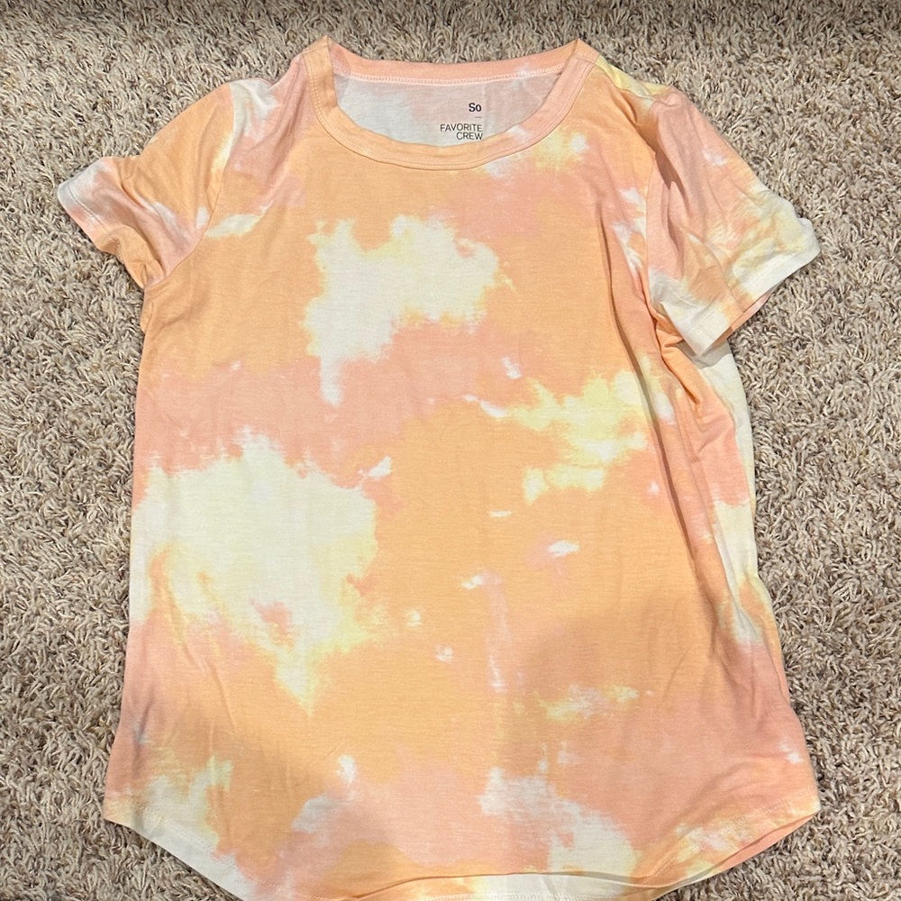 SO Tie-Dye Short Sleeve Tee - Orange and Yellow